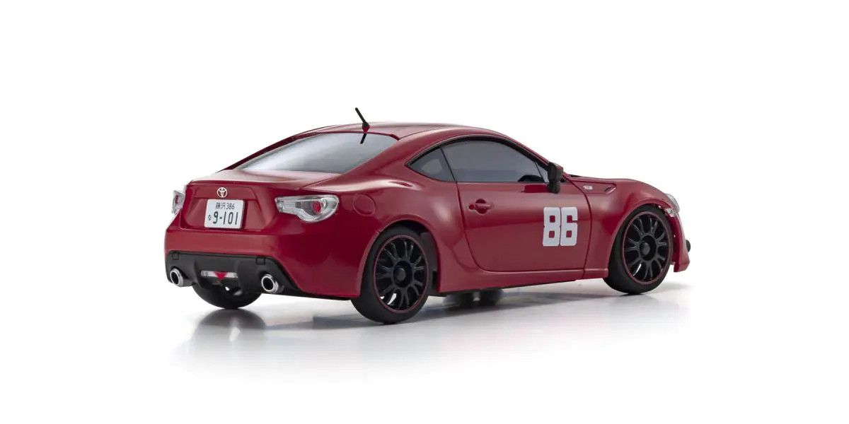 Kyosho Mini-Z ASC MA-020 Toyota 86 MF GHOST RC car part showing the detailed front and side view of the miniature vehicle.