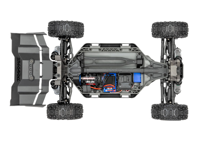 Traxxas Jato 4X4 BL-2s RC truck with bright red body and off-road tires, ready for high-speed racing and rugged terrain.