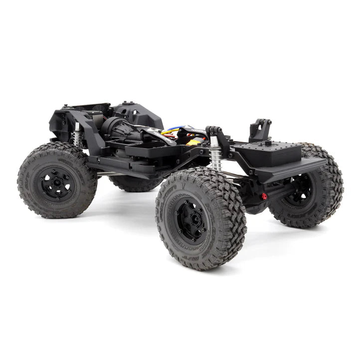 Vanquish VS4-10 Phoenix RTR RC car with sleek black body and detailed design, ready for off-road racing.