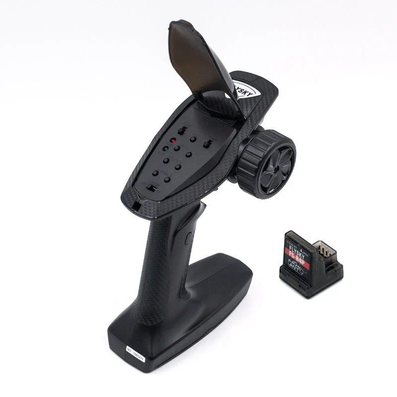 LC Racing EMB-RA 1/14 4WD Rally Car model with detailed exterior in red and black, ready for RC rally racing.