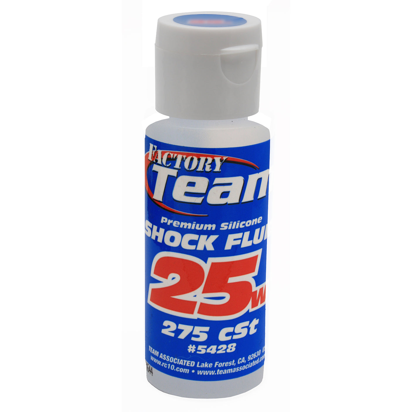 RC car silicone shock oil bottle by Team Associated, 2oz, showing the product container and branding.