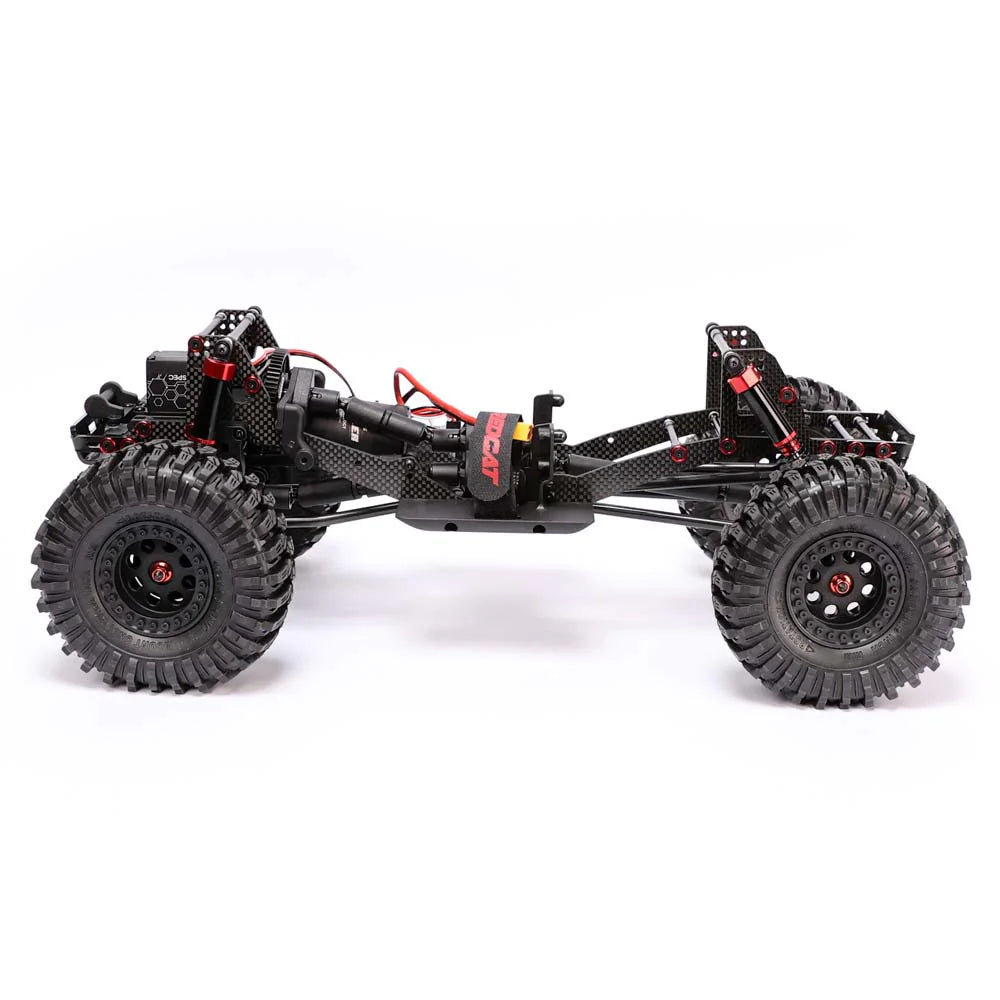 Redcat Ascent Fusion 1/10 scale brushless RTR rock crawler with detailed chassis and off-road tires, ready for rugged terrain.
