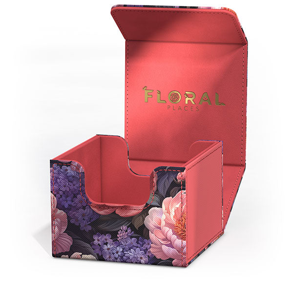 Ultimate Guard Sidewinder 133+ Floral Places III card storage box with floral design for trading card organization.
