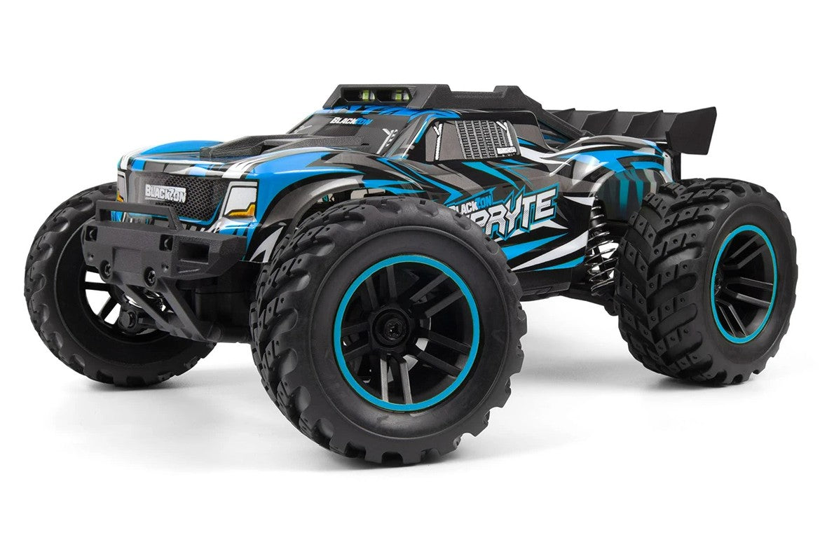 BlackZon HPI Racing Bl Spryte ST 1/20 4WD electric stadium truck, detailed view of the remote-controlled RC truck.