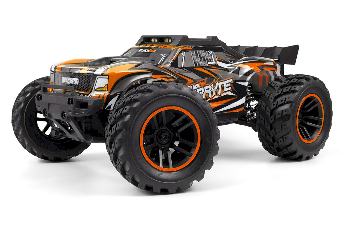 BlackZon HPI Racing Bl Spryte ST 1/20 4WD electric stadium truck with detailed body and off-road tires in the image.