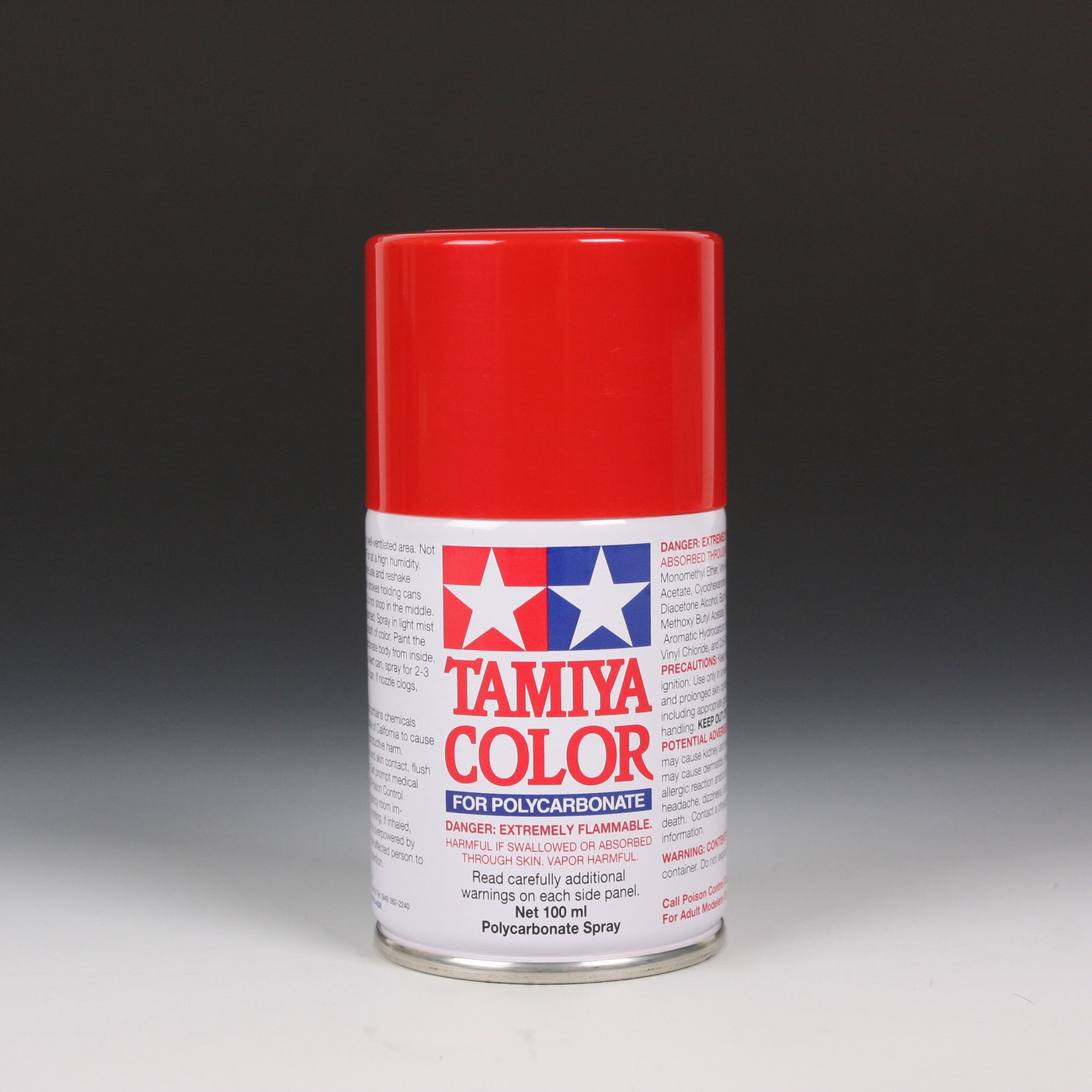 Tamiya PS-60 Mica Red spray paint can, 100ml, with red mica finish and spray nozzle visible on the can's packaging.