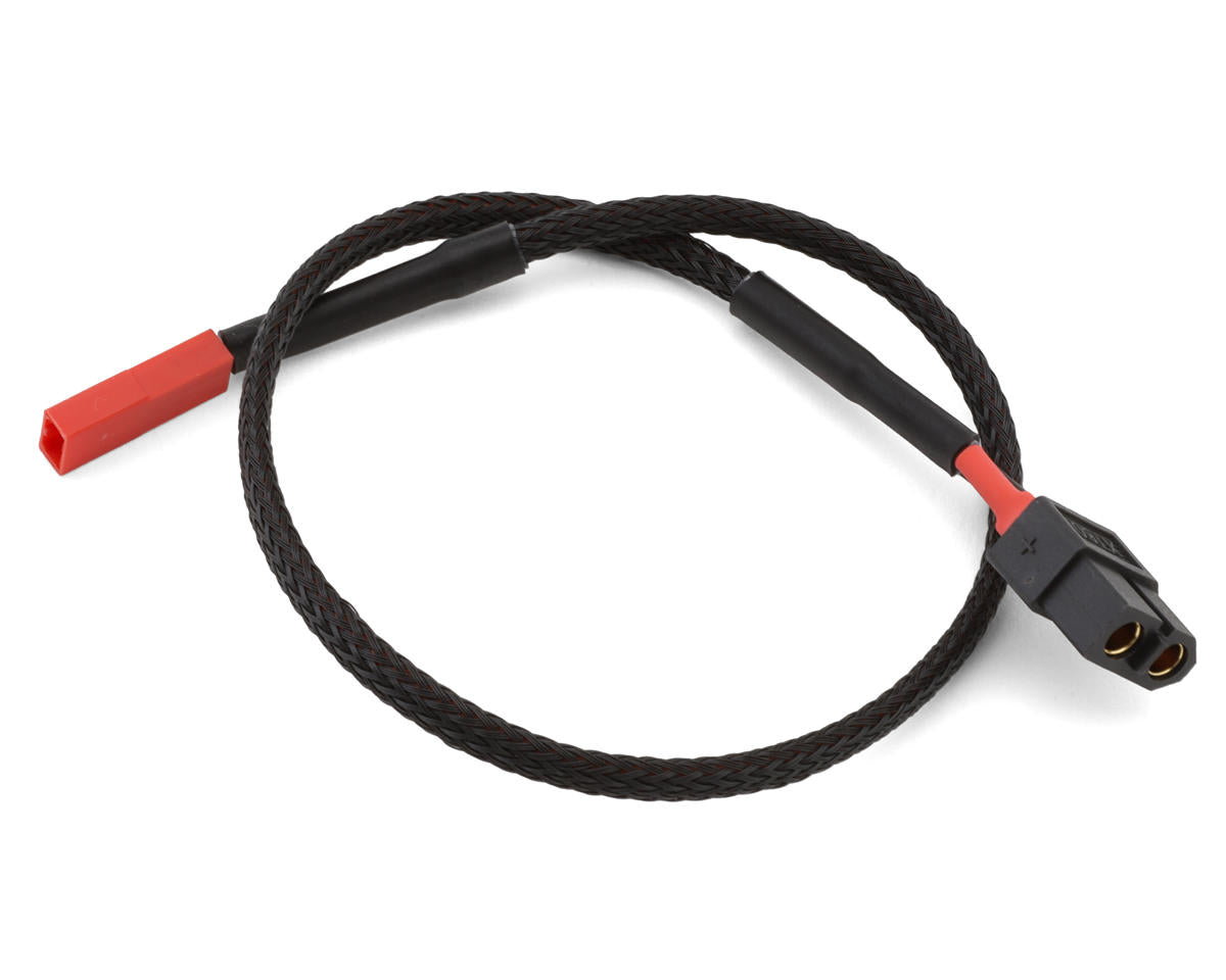 EcoPower XT60 to 2-pin JST adapter showing male JST connector and female XT60 connector for RC and battery charging.