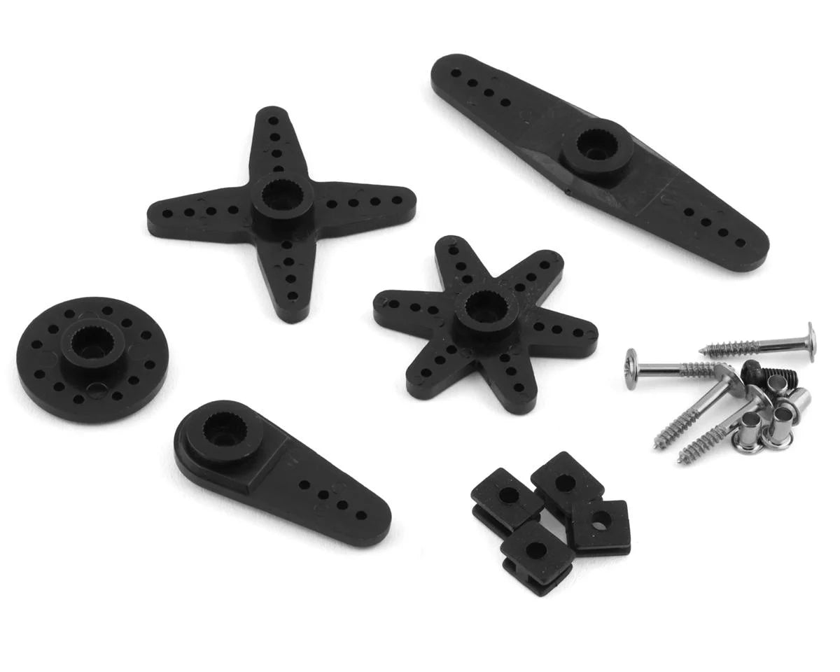 EcoPower WP250T waterproof MEGA torque servo with metal gears and sturdy design for RC models, shown in black with mounting hardware.
