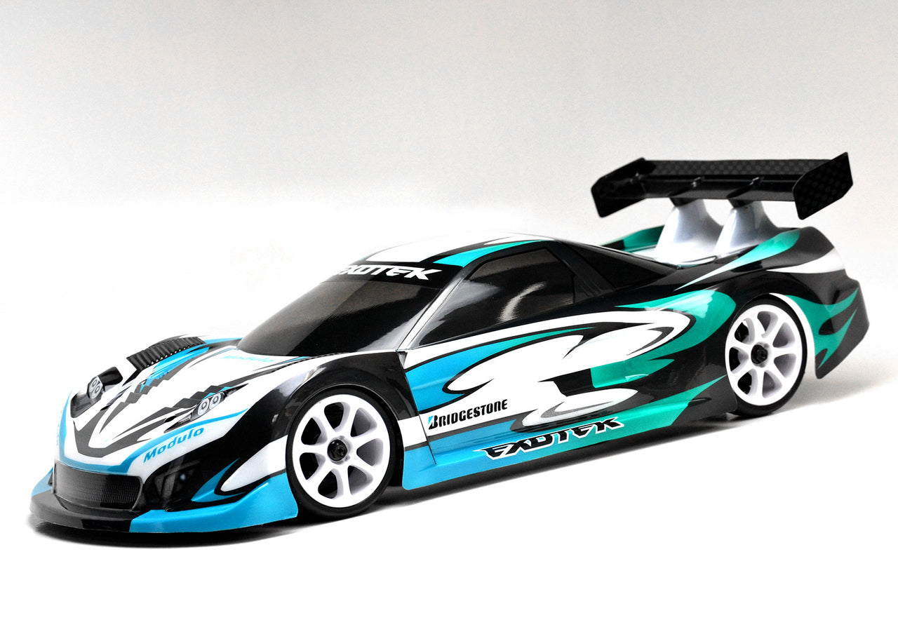 Exotek Racing Type-A 1/10 USGT RC car body with sleek design and clear plastic material, ready for racing and customization.
