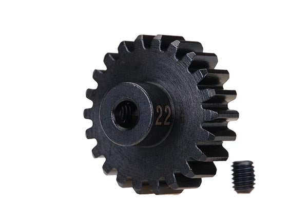 Traxxas heavy-duty 32-pitch 3mm bore pinion gear for RC car motor and drivetrain, metal construction with gear teeth.