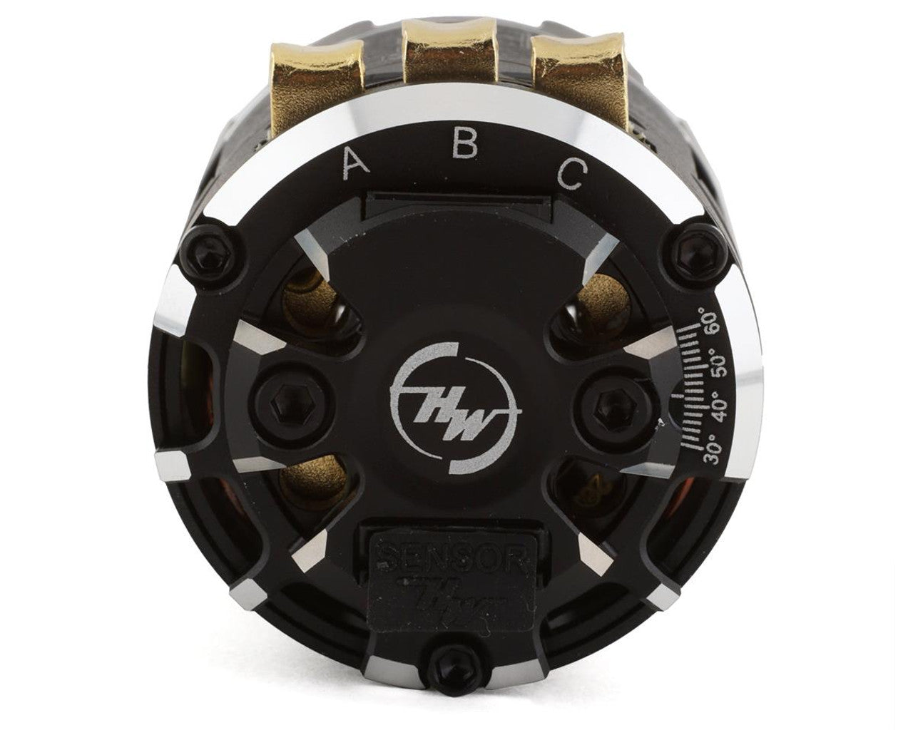 Hobbywing XERUN V10 G4 21.5T RC car motor with cooling fan and wiring, designed for high-performance remote control vehicles.
