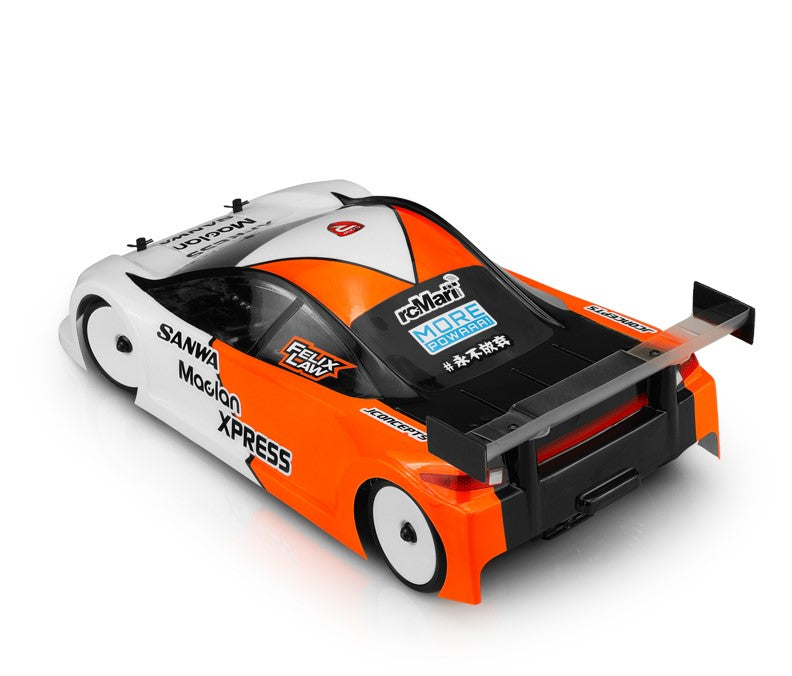 JConcepts A2R A-One Racer RC car body in ultra-lightweight design, shown on a racing chassis with detailed graphics and aerodynamics.