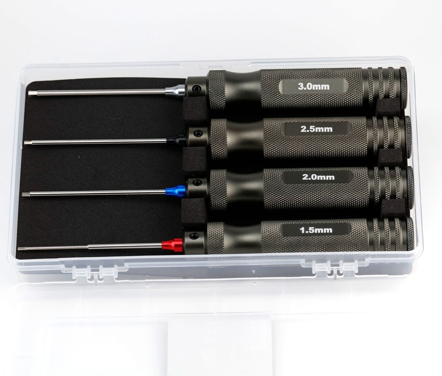 Powerhobby Pro Series magnetized hex tool set for RC cars, includes 1.5mm, 2.0mm, 2.5mm, and 3.0mm metric hex wrenches.