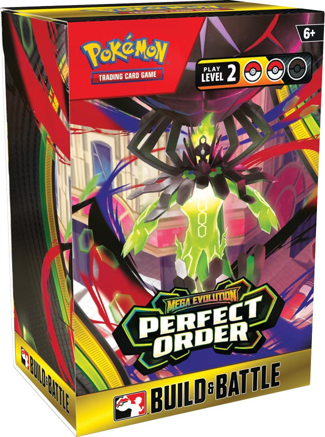 Pokemon Pokémon TCG Perfect Order Build & Battle Box with cards, booster packs, and accessories for strategic gameplay