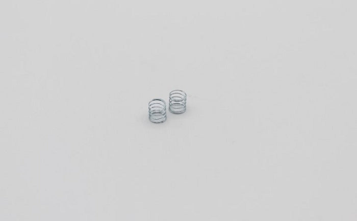 Reflex Racing RX28A-05 hard side spring for RC car, blue and silver color, close-up of the durable spring component
