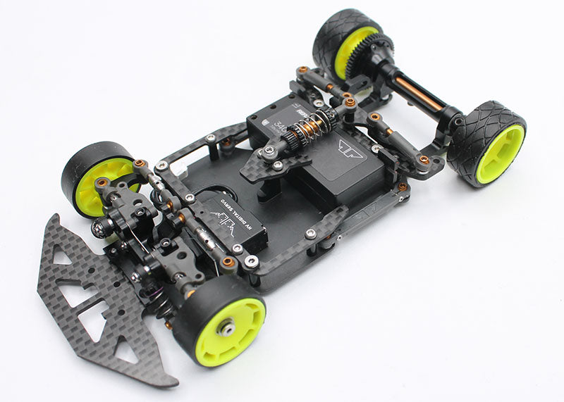 Reflex Racing RX28D Worlds Edition 2WD RC car kit with detailed chassis and colorful design, ready for racing.