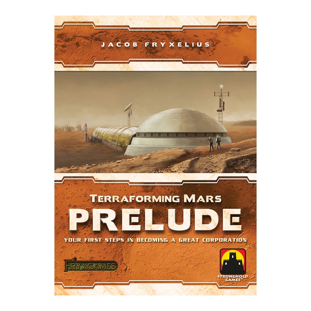 Terraforming Mars: Prelude expansion box by Stronghold Games with artwork depicting space and planetary themes.