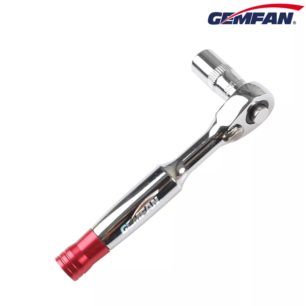Gemfan 8mm socket wrench drone tool, compact metal tool for drone maintenance and repairs, with a textured grip for easy handling.