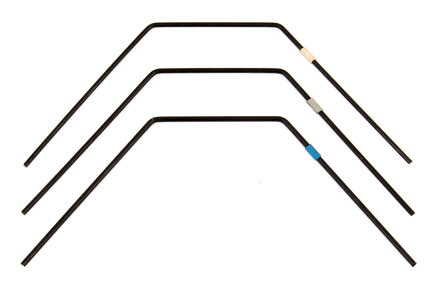 Team Associated RC10B6.1 FT rear anti-roll bar set with black and silver components for RC car suspension.