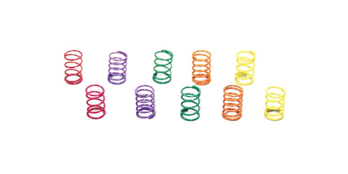 Kyosho Mini-Z MR-03 front spring set for RC car, includes multiple springs for suspension tuning, MZW401 model.