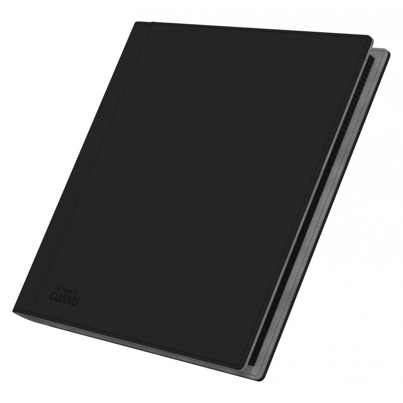 Ultimate Guard 12-Pocket Quadrow Portfolio with Xenoskin black exterior for storing trading cards and card supplies.