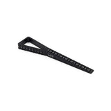 Yeah Racing 2-in-1 ride height and droop gauge for 1/10 touring cars, black, with measurement markings visible.