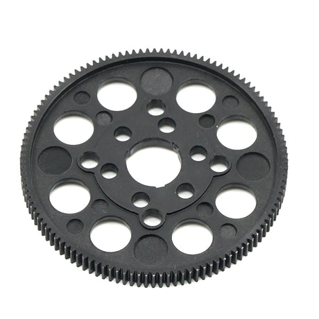 Xpress 64P composite spur gear showing gear teeth and black plastic construction for RC car or machinery use.