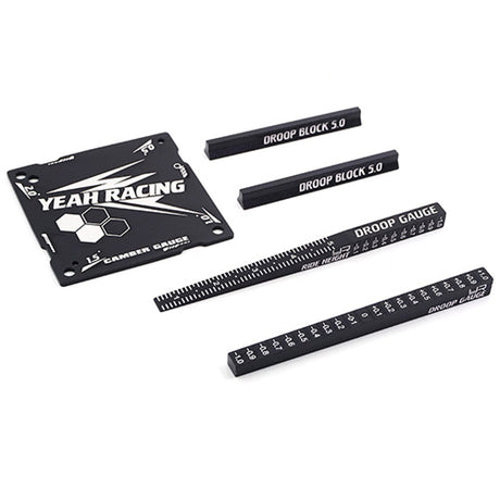Yeah Racing aluminum setup tool kit for 1/28 Mini-Z RC cars, includes precision tools for easy adjustments and maintenance.