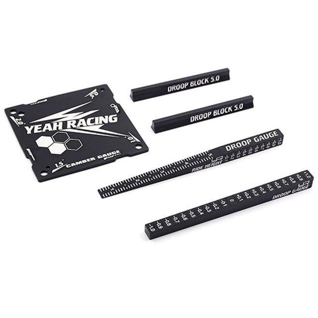 Yeah Racing aluminum setup tool kit for 1/28 Mini-Z RC cars, includes precision tools for easy adjustments and maintenance.