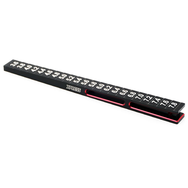 Xpress Ultra Fine Ride Height Gauge 3.5-7.9mm, precision tool for measuring vehicle ride height, shown on a clean surface.