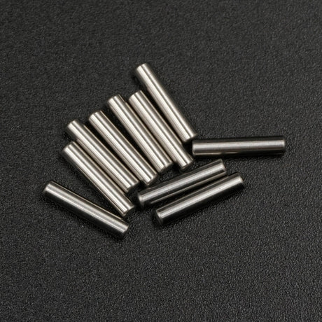 Set of 10 Xpress steel pins, 2x9.8mm size, featuring shiny metallic finish on a plain background.