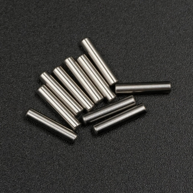 Set of 10 Xpress steel pins, 2x9.8mm size, featuring shiny metallic finish on a plain background.