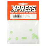 Set of 10 Xpress Shock X-Rings in black, designed for shock absorption and sealing in mechanical applications.