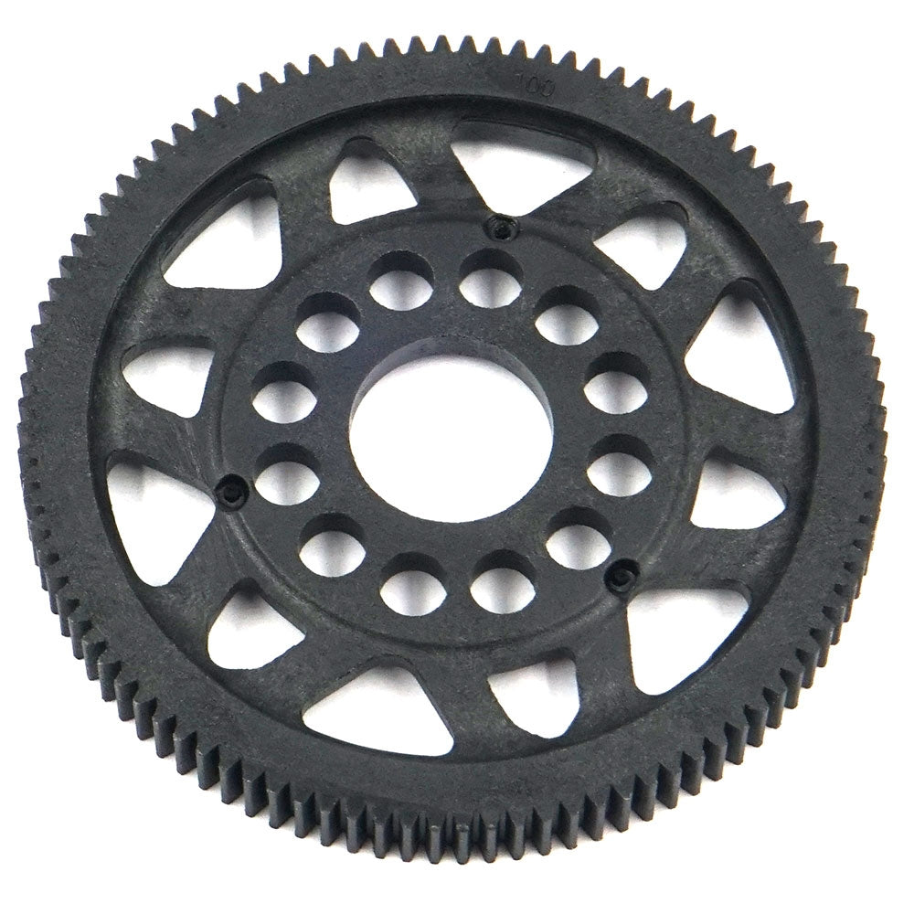 Xpress 64P composite spur gear showing gear teeth and brand markings on a white background