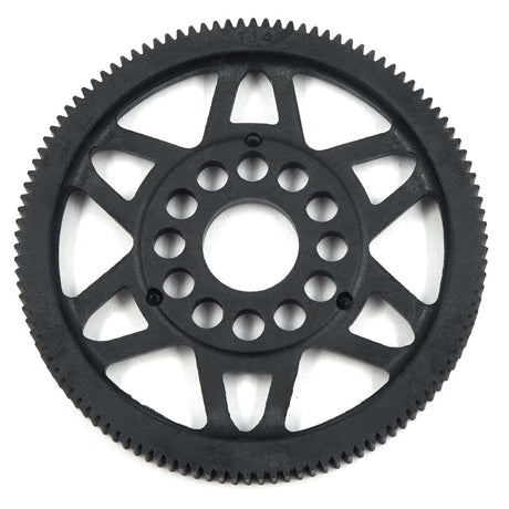 Xpress 64P composite spur gear with precision teeth, designed for high-performance RC models, shown in a detailed close-up image.
