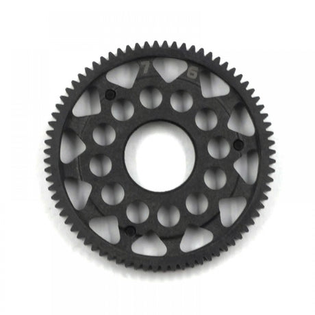 Xpress Xpress: 64P composite spur gear shown in detailed close-up, highlighting its gear teeth and durable plastic construction.