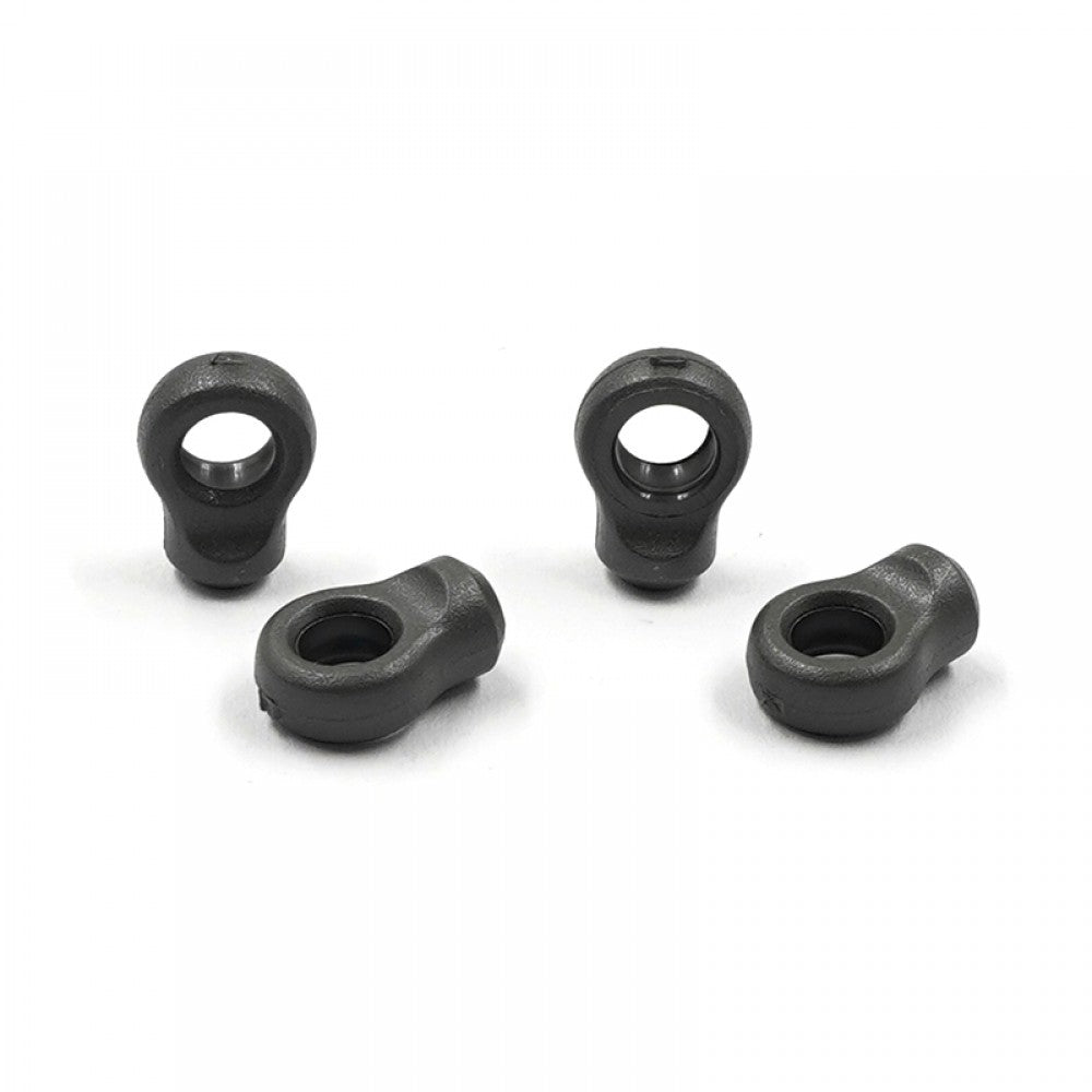 Set of four Xpress Anti-Roll Ball Ends for skateboard or scooter handlebars, black plastic with rounded tips.