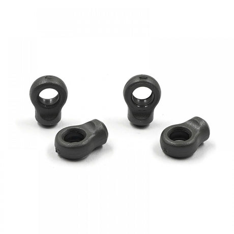 Set of four Xpress Anti-Roll Ball Ends for skateboard or scooter handlebars, black plastic with rounded tips.