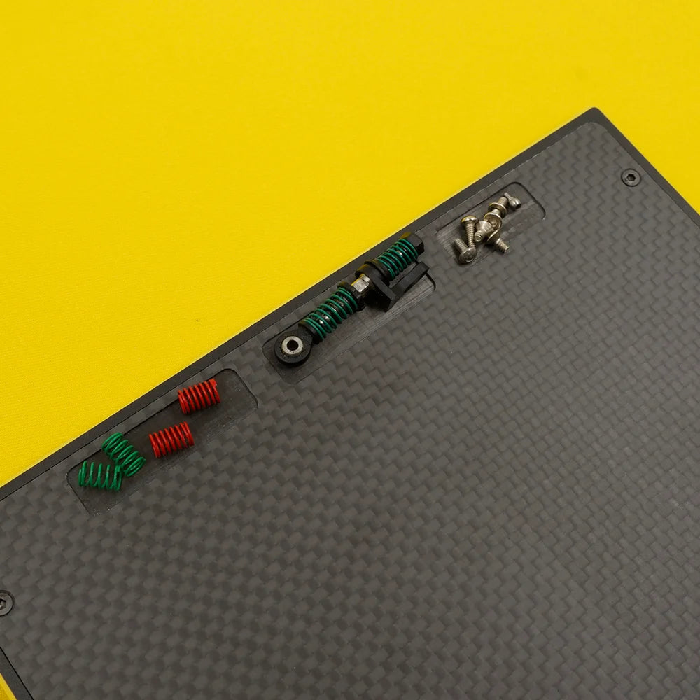 Yeah Racing graphite setting board for Mini-Z cars, with precise measurement markings and a durable flat surface for setup and adjustments.