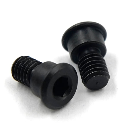 Pair of Xpress Top Deck Screws, metal fasteners with Phillips heads, designed for woodworking and decking projects.