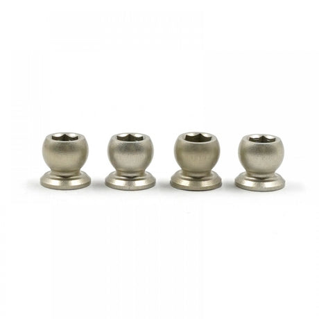 Set of four Xpress 5.5mm aluminum pivot balls for RC cars, featuring durable, lightweight metal construction.
