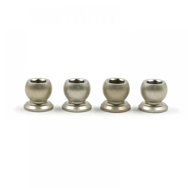 Set of four Xpress 5.5mm aluminum pivot balls for RC cars, featuring durable, lightweight metal construction.