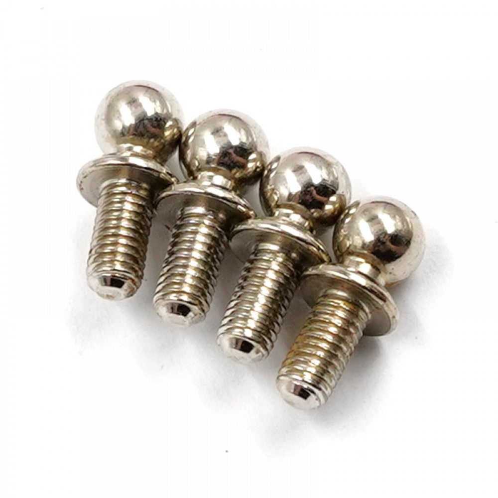 Set of four Xpress 4.8x6mm low friction ball studs, durable mechanical fasteners for RC models and hobby projects.