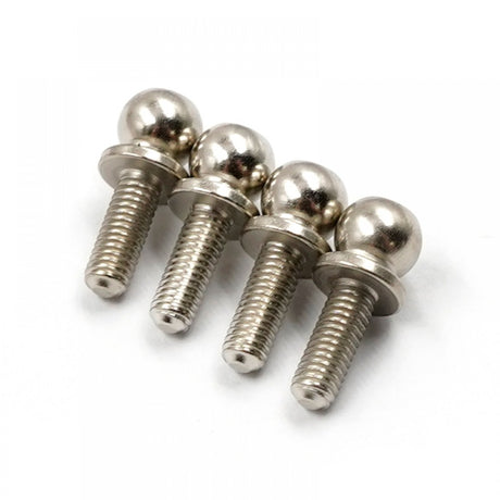 Set of four Xpress 5.5x8mm low friction ball studs for RC models, showing the metal ball and threaded base on a white background.
