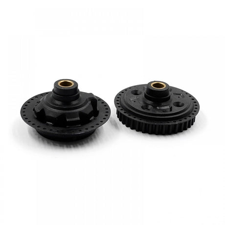 Xpress Gear Differential Case and Cover V2, black metal automotive part with visible mounting holes and gear housing design.