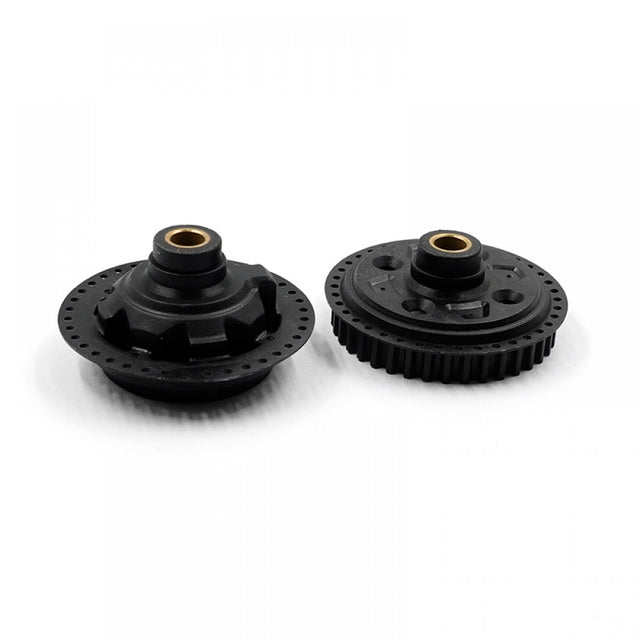 Xpress Gear Differential Case and Cover V2, black metal automotive part with visible mounting holes and gear housing design.