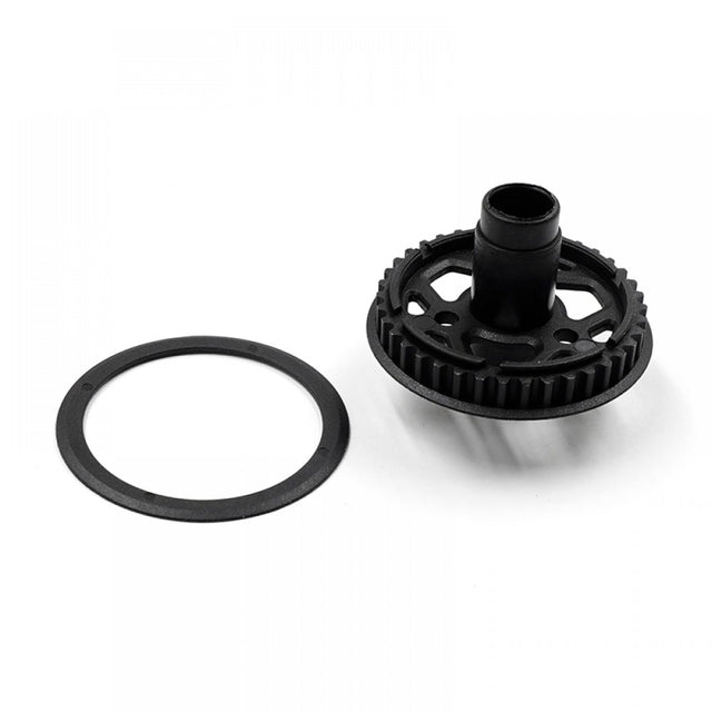 Xpress 38T composite spool assembly with gray spool and metal components for fishing reels.