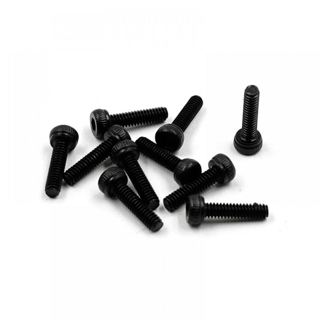 Set of 10 Xpress M2x8mm cup head screws, metal fasteners with rounded heads, ideal for light woodworking or assembly projects.
