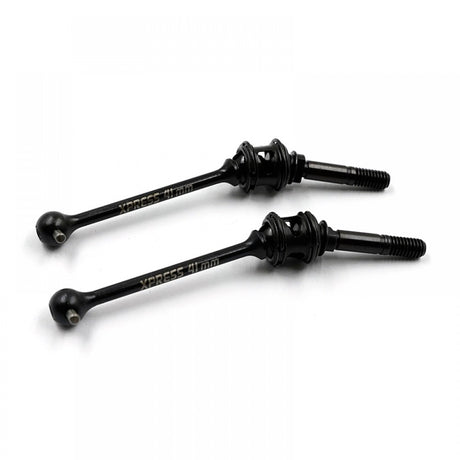 Two Xpress steel double joint universal shafts with metal joints, shown on a plain background.