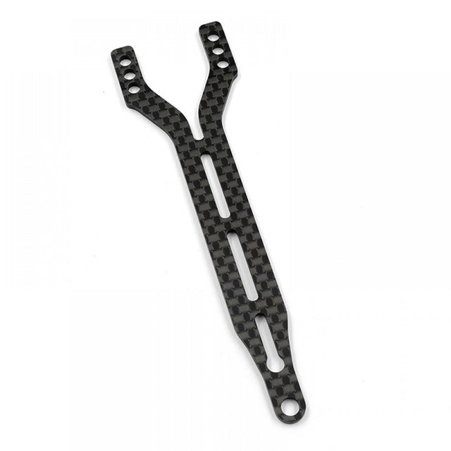 Xpress 2.0mm graphite split upper deck front view, showing detailed construction and sleek design for sports equipment.
